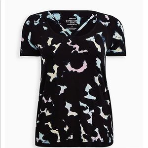 Black Tie-Dye Super Soft Strappy Tee